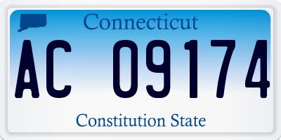 CT license plate AC09174