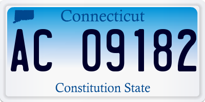 CT license plate AC09182