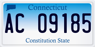 CT license plate AC09185
