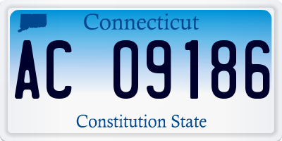 CT license plate AC09186