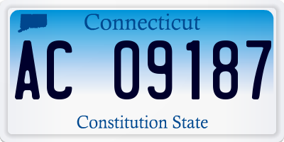 CT license plate AC09187