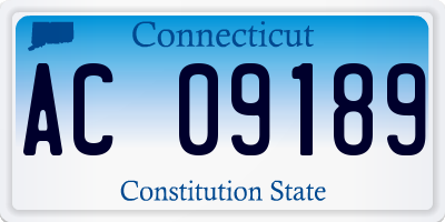 CT license plate AC09189