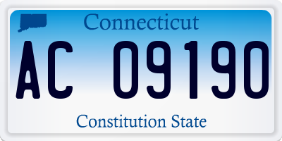 CT license plate AC09190