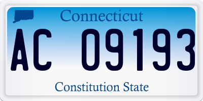 CT license plate AC09193