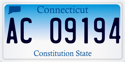 CT license plate AC09194