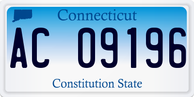 CT license plate AC09196