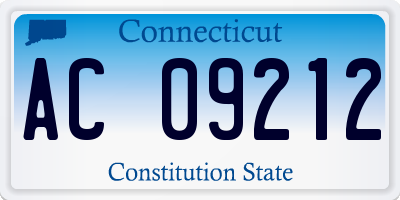 CT license plate AC09212
