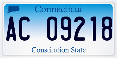 CT license plate AC09218