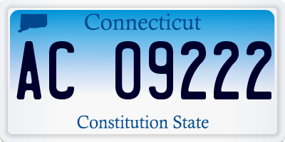 CT license plate AC09222
