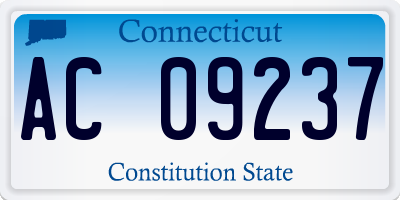 CT license plate AC09237