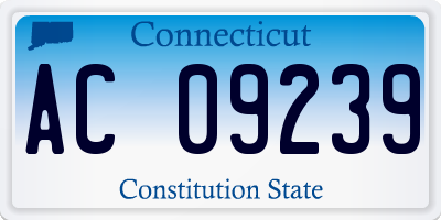 CT license plate AC09239