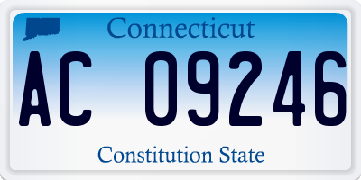 CT license plate AC09246