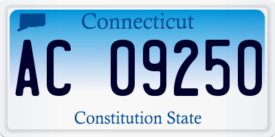 CT license plate AC09250