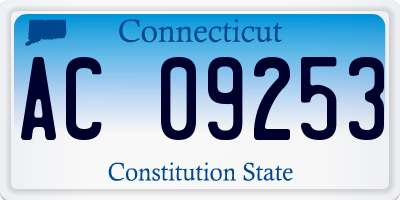 CT license plate AC09253