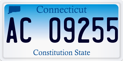 CT license plate AC09255