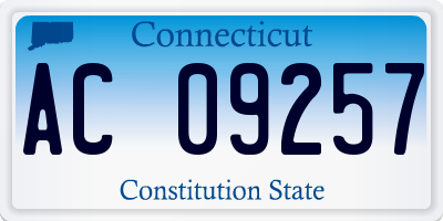 CT license plate AC09257