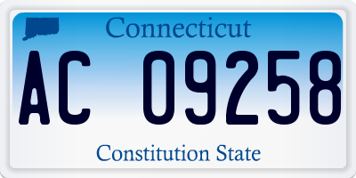 CT license plate AC09258
