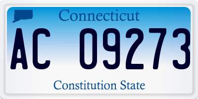 CT license plate AC09273