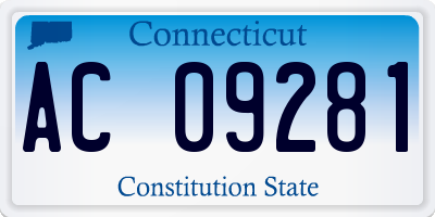 CT license plate AC09281