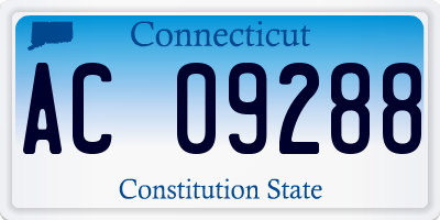 CT license plate AC09288