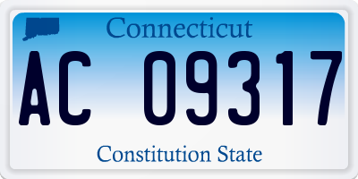 CT license plate AC09317