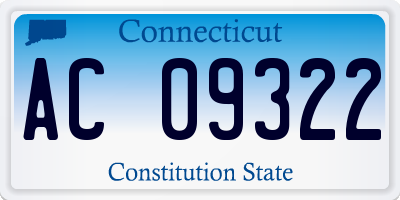 CT license plate AC09322