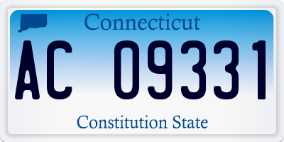 CT license plate AC09331