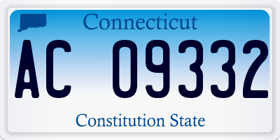 CT license plate AC09332