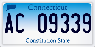 CT license plate AC09339