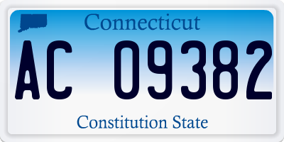 CT license plate AC09382