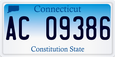 CT license plate AC09386