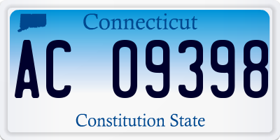 CT license plate AC09398