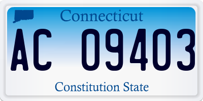 CT license plate AC09403