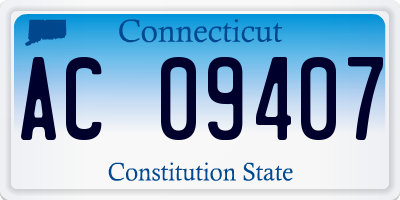 CT license plate AC09407