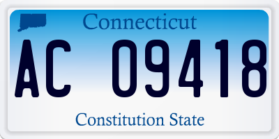CT license plate AC09418