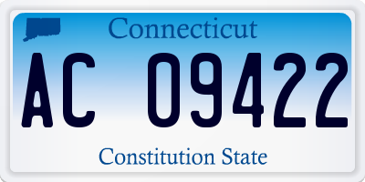 CT license plate AC09422