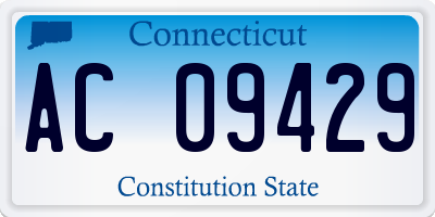 CT license plate AC09429