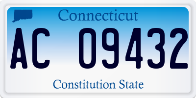 CT license plate AC09432
