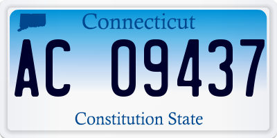 CT license plate AC09437
