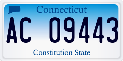 CT license plate AC09443
