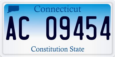 CT license plate AC09454