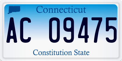 CT license plate AC09475