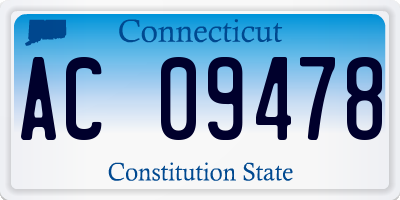 CT license plate AC09478