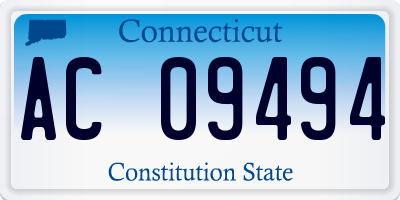 CT license plate AC09494