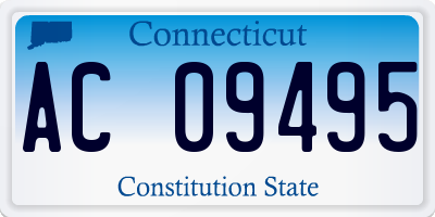 CT license plate AC09495