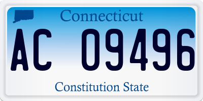 CT license plate AC09496