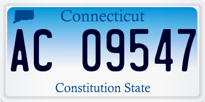 CT license plate AC09547