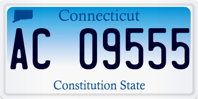 CT license plate AC09555