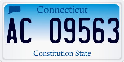 CT license plate AC09563