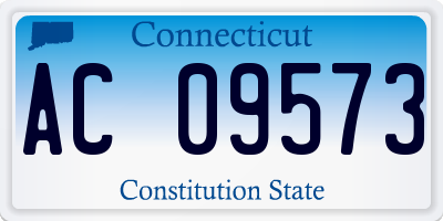 CT license plate AC09573